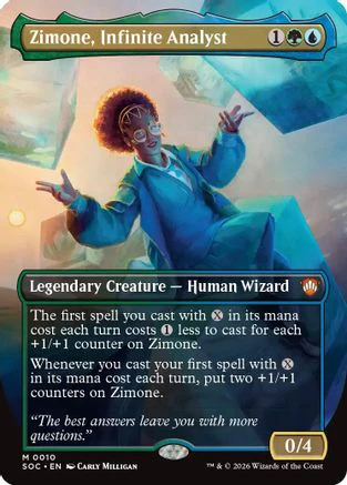 Zimone, Infinite Analyst (Borderless)  [Commander: Secrets of Strixhaven] Foil
